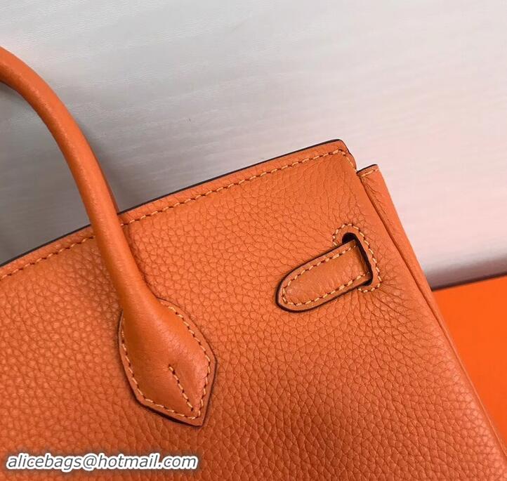 Affordable Price Hermes Birkin 25cm Bag Orange in Togo Leather With Gold Hardware 423012