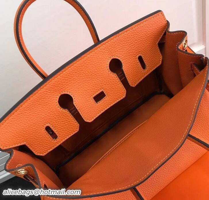 Affordable Price Hermes Birkin 25cm Bag Orange in Togo Leather With Gold Hardware 423012