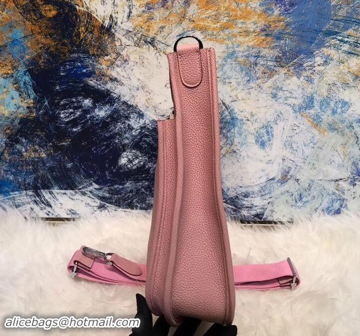 Imitation Hermes Evelyne III PM Bag in Original Togo Leather 423018 Pink