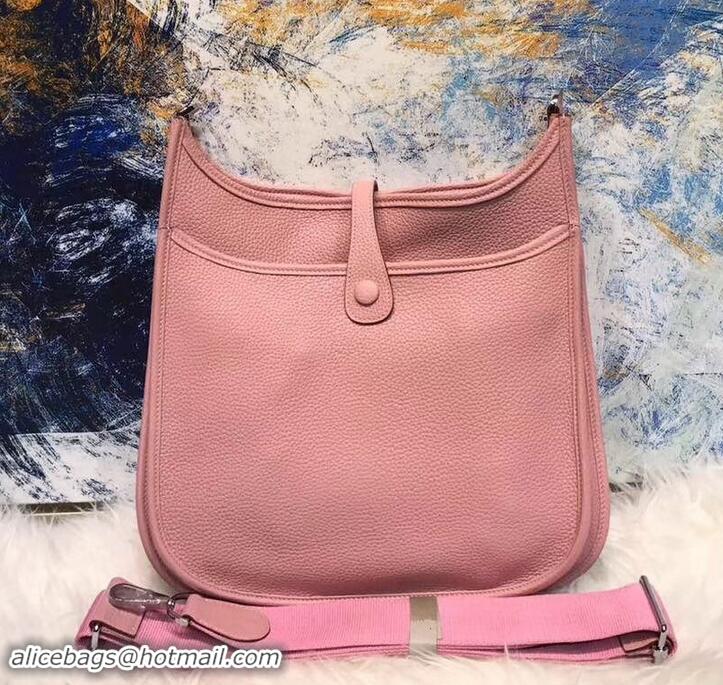 Imitation Hermes Evelyne III PM Bag in Original Togo Leather 423018 Pink