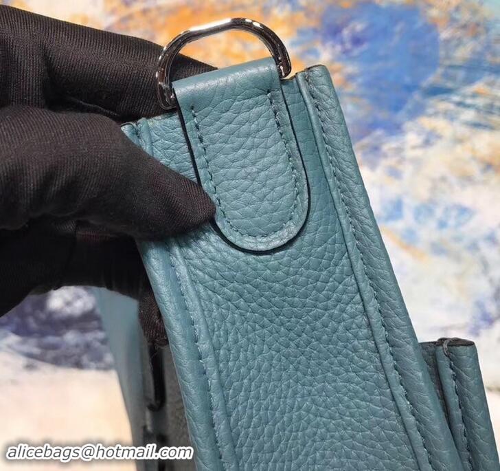 Stylish Hermes Evelyne III PM Bag in Original Togo Leather 423018 Denim Blue