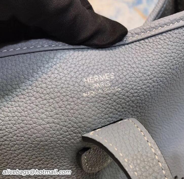 Luxury Hermes Evelyne III PM Bag in Original Togo Leather 423018 Baby Blue