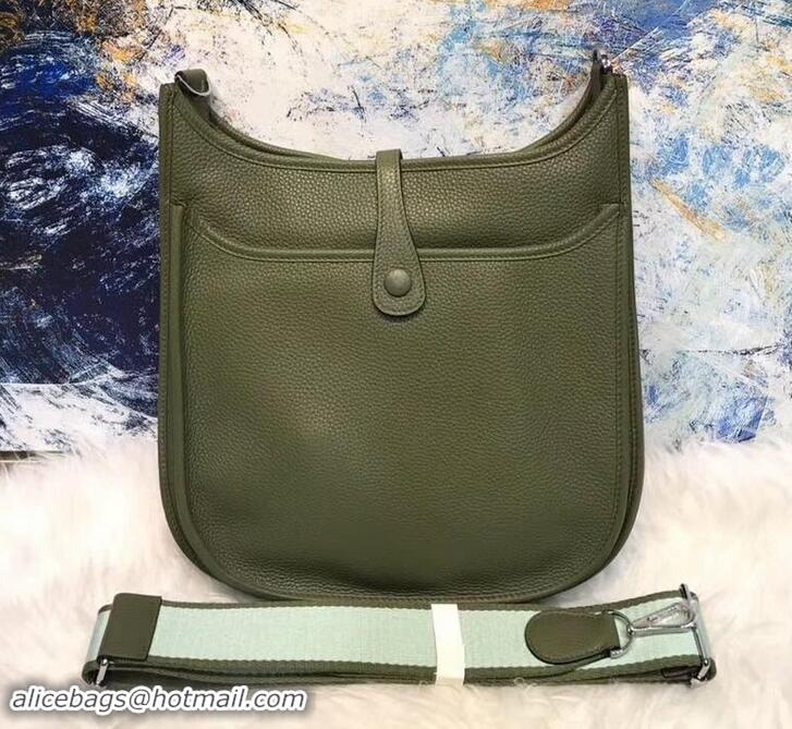 Grade Hermes Evelyne III PM Bag in Original Togo Leather 423018 Etoupe