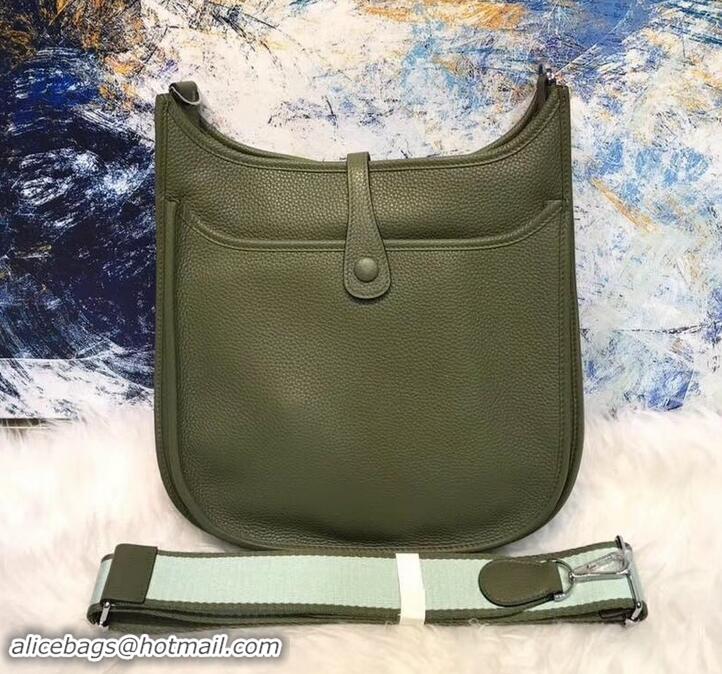 Grade Hermes Evelyne III PM Bag in Original Togo Leather 423018 Etoupe