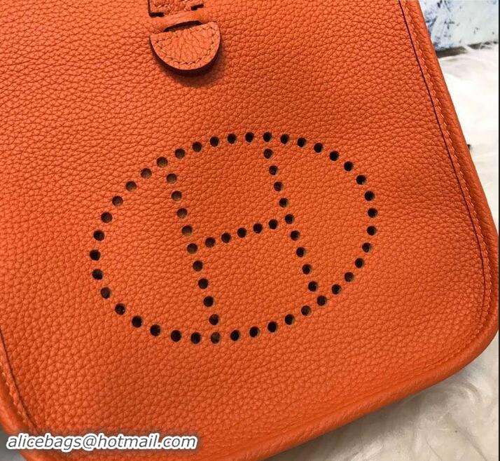 Fashion Hermes Evelyne Mini Bag in Original Togo Leather 423020 Orange