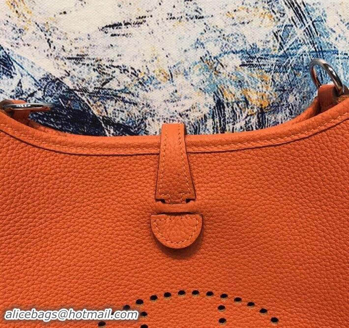 Fashion Hermes Evelyne Mini Bag in Original Togo Leather 423020 Orange