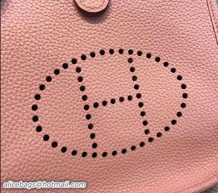 Luxury Hermes Evelyne Mini Bag in Original Togo Leather 423020 Pink