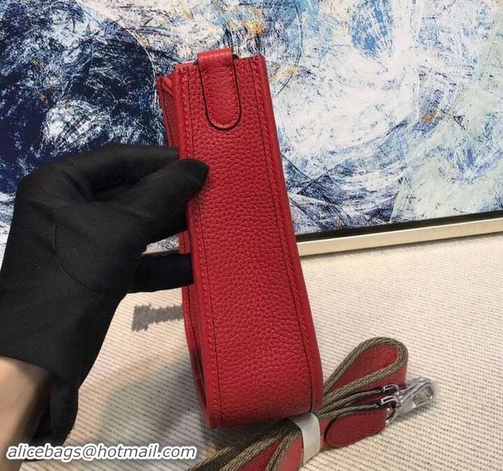 Luxury Hermes Evelyne Mini Bag in Original Togo Leather 423020 Red