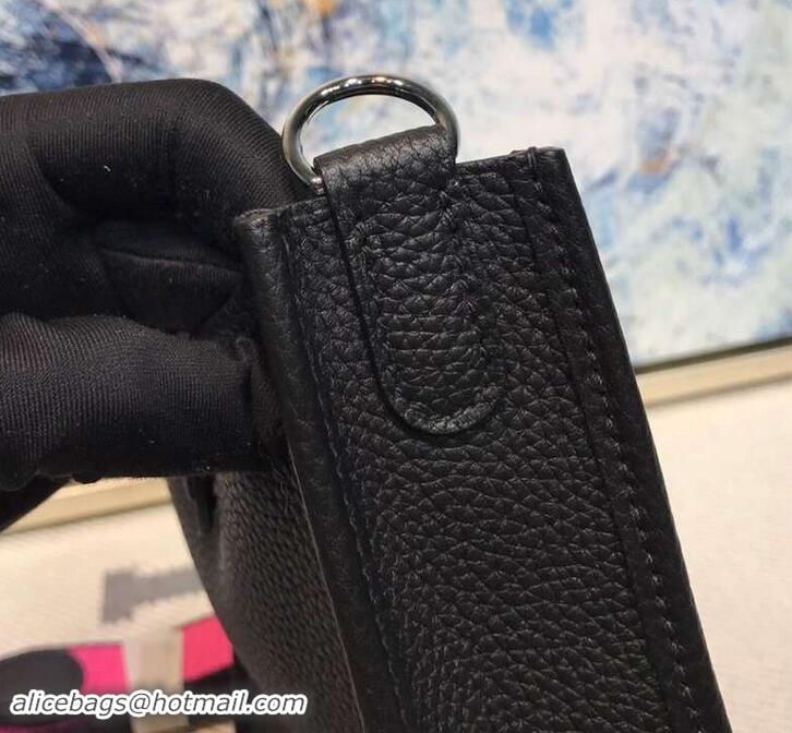 Unique Style Hermes Evelyne Mini Bag in Original Togo Leather 423020 Black