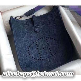 Discount Hermes Evelyne Mini Bag in Original Togo Leather 423020 Dark Blue