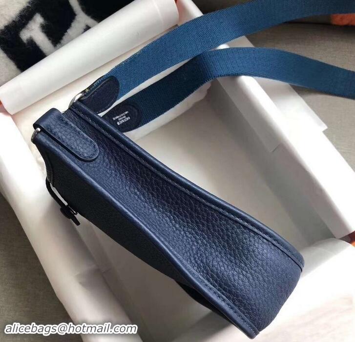 Discount Hermes Evelyne Mini Bag in Original Togo Leather 423020 Dark Blue