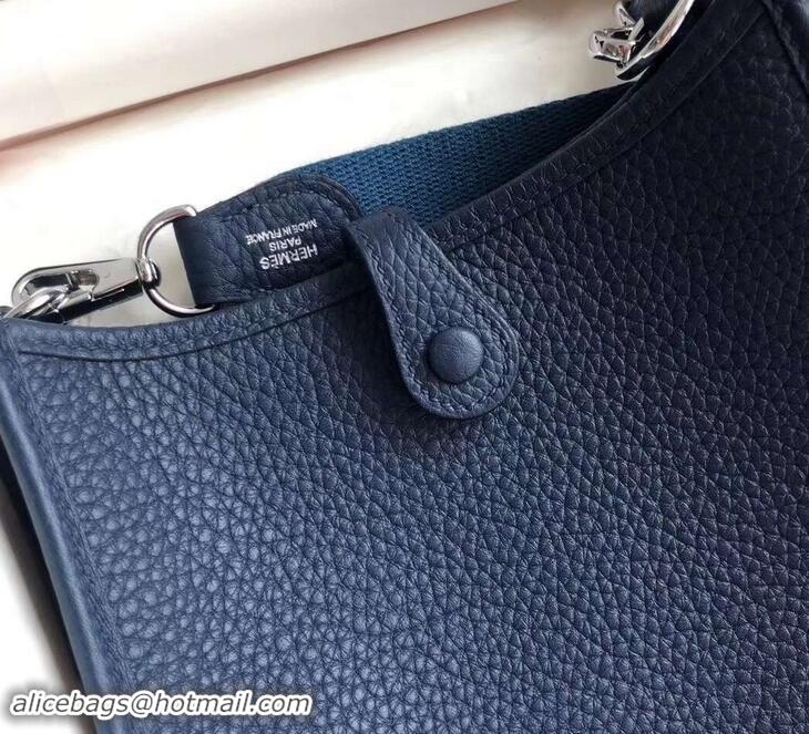 Discount Hermes Evelyne Mini Bag in Original Togo Leather 423020 Dark Blue