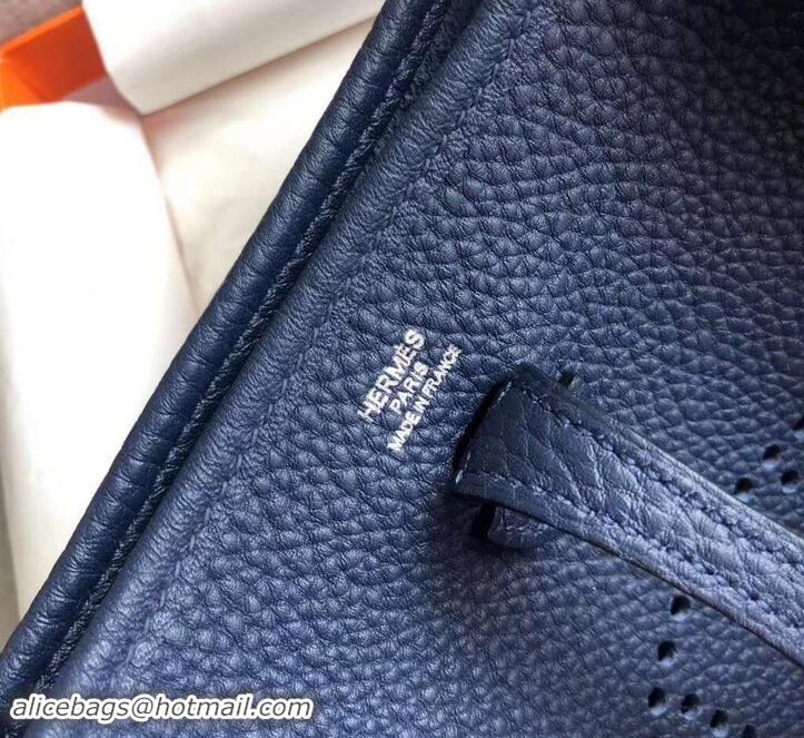 Discount Hermes Evelyne Mini Bag in Original Togo Leather 423020 Dark Blue