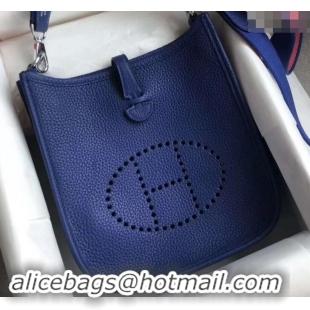 Buy New Cheap Hermes Evelyne Mini Bag in Original Togo Leather 423020 Blue