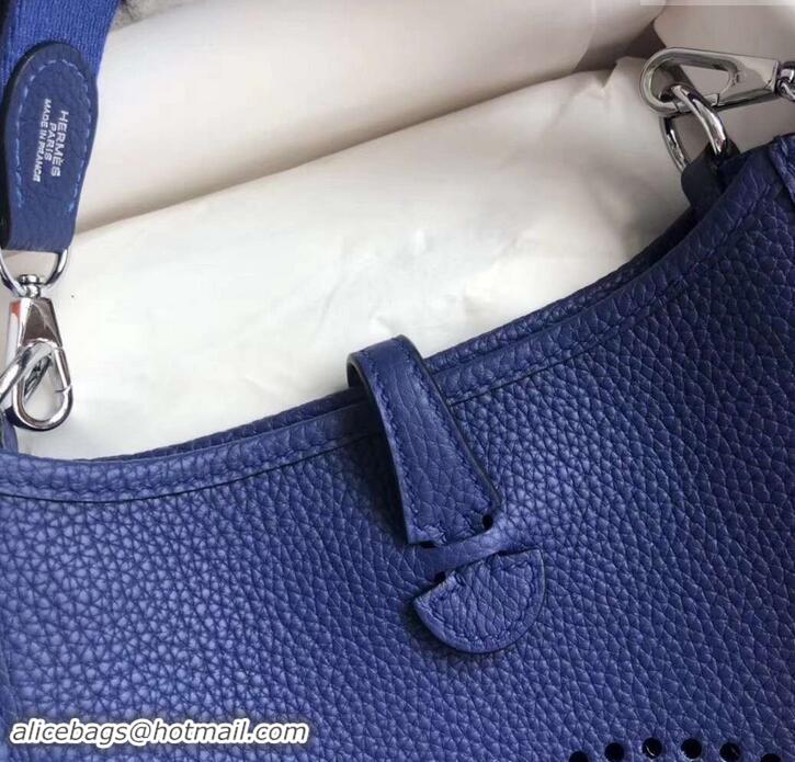 Buy New Cheap Hermes Evelyne Mini Bag in Original Togo Leather 423020 Blue