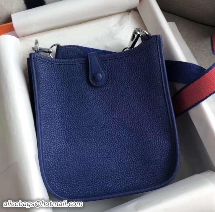 Buy New Cheap Hermes Evelyne Mini Bag in Original Togo Leather 423020 Blue