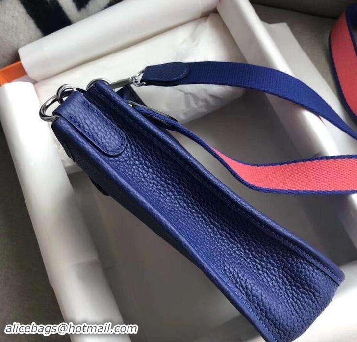 Buy New Cheap Hermes Evelyne Mini Bag in Original Togo Leather 423020 Blue