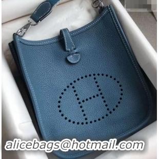 Shop Cheap Hermes Evelyne Mini Bag in Original Togo Leather 423020 Denim Blue