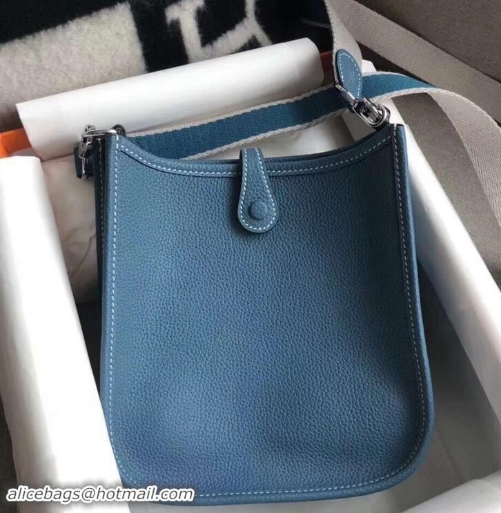 Shop Cheap Hermes Evelyne Mini Bag in Original Togo Leather 423020 Denim Blue