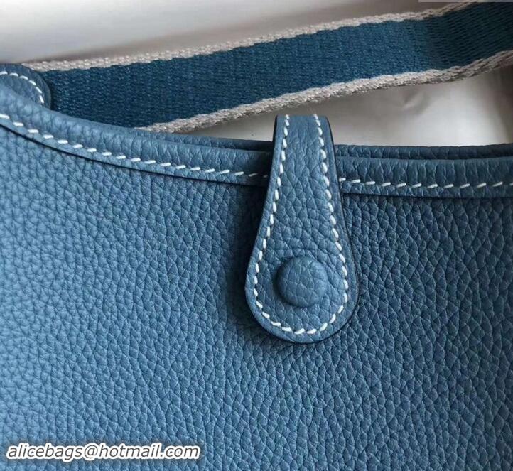 Shop Cheap Hermes Evelyne Mini Bag in Original Togo Leather 423020 Denim Blue