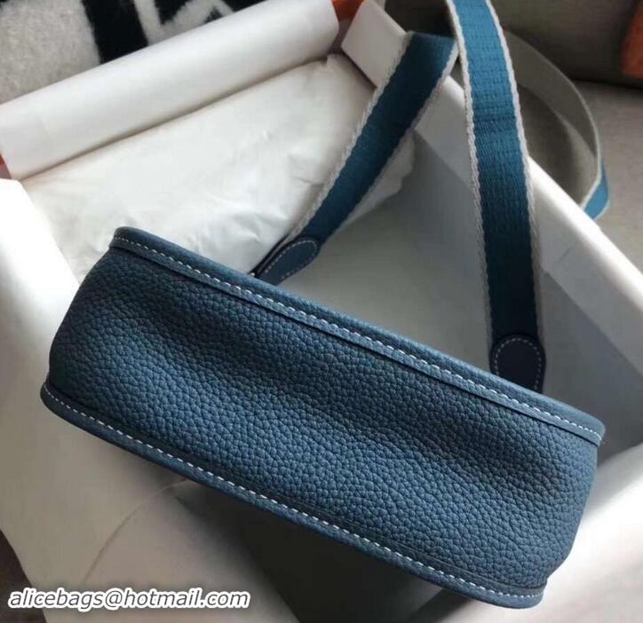 Shop Cheap Hermes Evelyne Mini Bag in Original Togo Leather 423020 Denim Blue