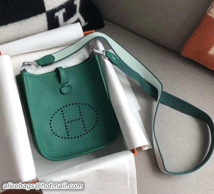 Good Quality Hermes Evelyne Mini Bag in Original Togo Leather 423020 Green