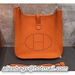 Unique Discount Hermes Evelyne III GM Bag in Original Togo Leather 423028 Orange