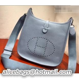 Discounts Hermes Evelyne III GM Bag in Original Togo Leather 423028 Baby Blue