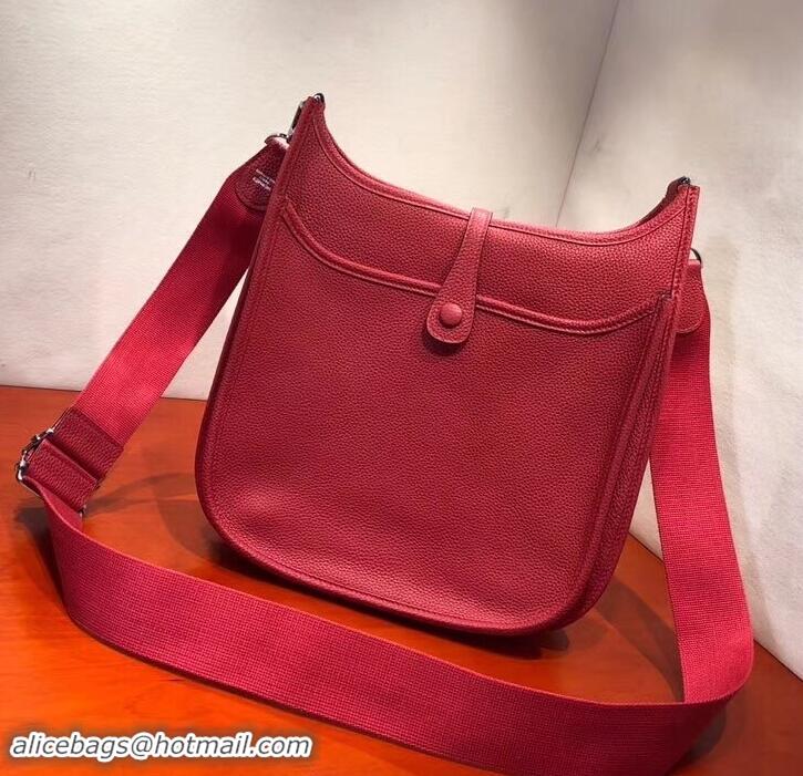 Shop Duplicate Hermes Evelyne III GM Bag in Original Togo Leather 423028 Red