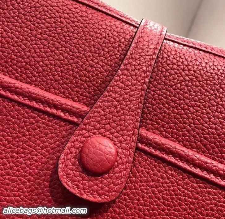 Shop Duplicate Hermes Evelyne III GM Bag in Original Togo Leather 423028 Red