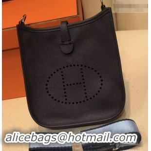 Best Quality Hermes Evelyne Mini Bag In Original Epsom Leather 423030 Black