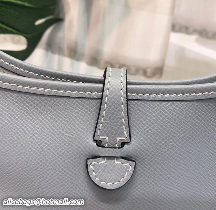 Top Quality Hermes Evelyne Mini Bag In Original Epsom Leather 423030 Gray