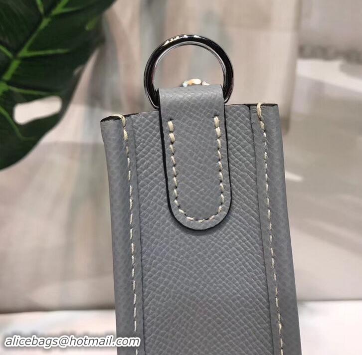 Top Quality Hermes Evelyne Mini Bag In Original Epsom Leather 423030 Gray