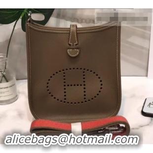 Best Luxury Hermes Evelyne Mini Bag In Original Epsom Leather 423030 Camel