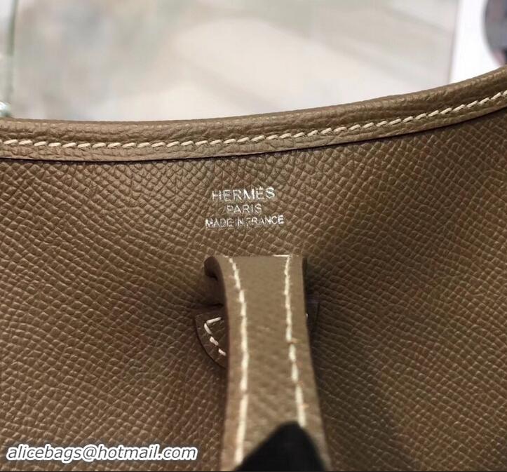 Best Luxury Hermes Evelyne Mini Bag In Original Epsom Leather 423030 Camel