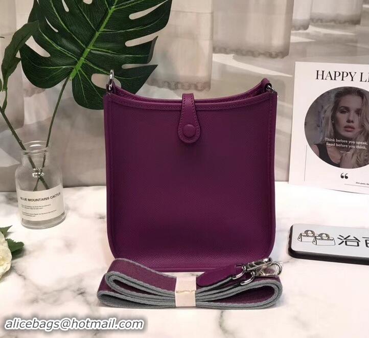 Fashion Hermes Evelyne Mini Bag In Original Epsom Leather 423030 Purple