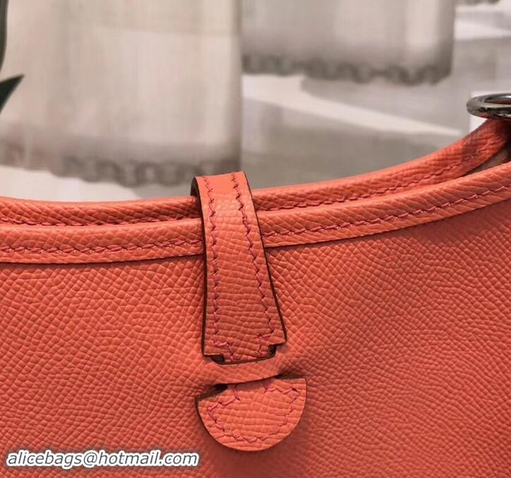 Perfect Hermes Evelyne Mini Bag In Original Epsom Leather 423030 Lobster Pink