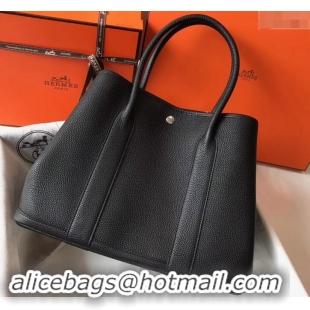 Trendy Design Hermes Calfskin Garden Party 30cm Bag 425011 Black