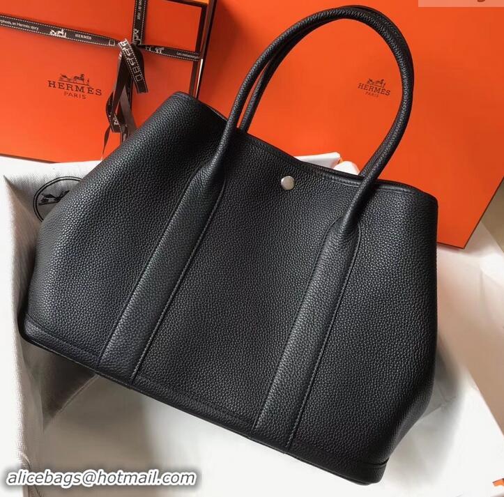 Trendy Design Hermes Calfskin Garden Party 30cm Bag 425011 Black