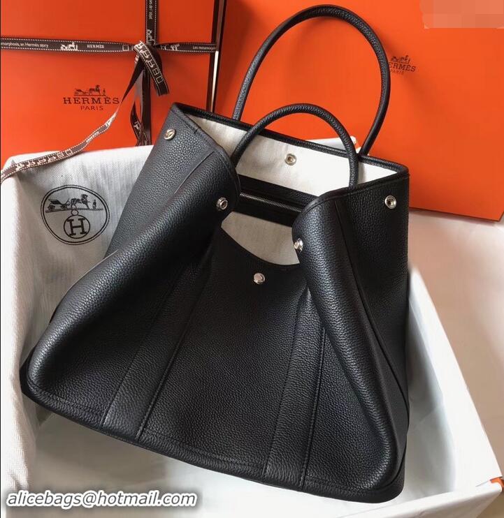 Trendy Design Hermes Calfskin Garden Party 30cm Bag 425011 Black