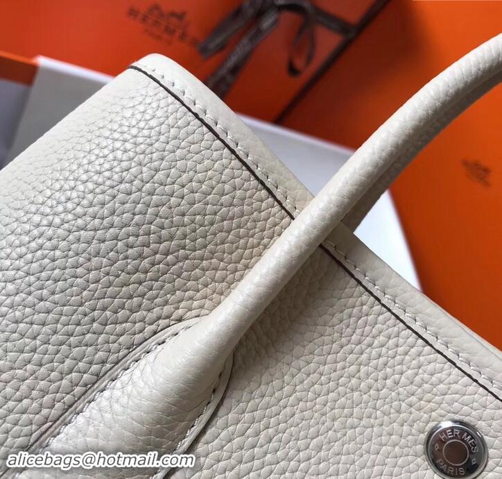  Top Design Hermes Calfskin Garden Party 30cm Bag 425011 Pearl Gray