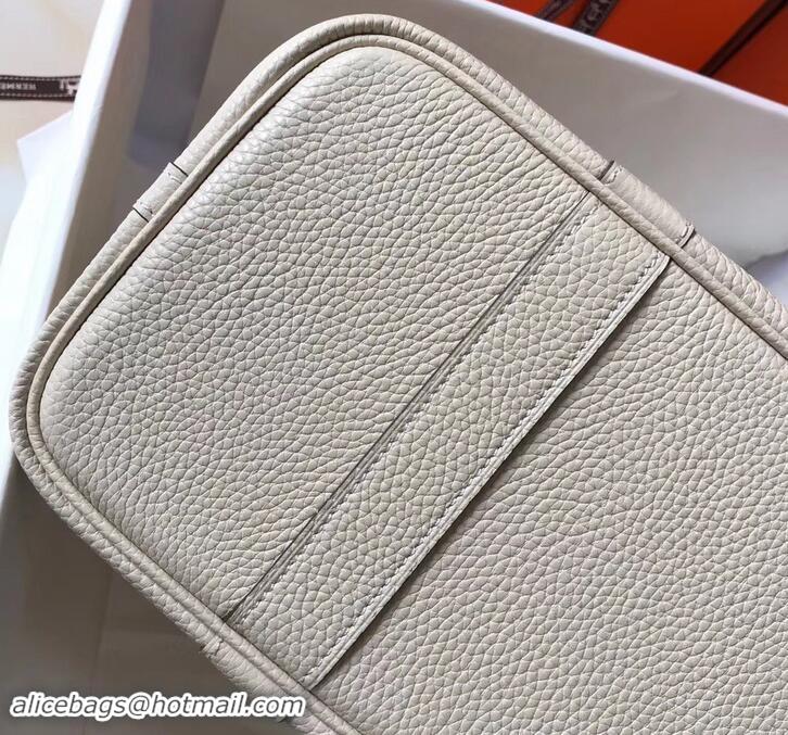  Top Design Hermes Calfskin Garden Party 30cm Bag 425011 Pearl Gray