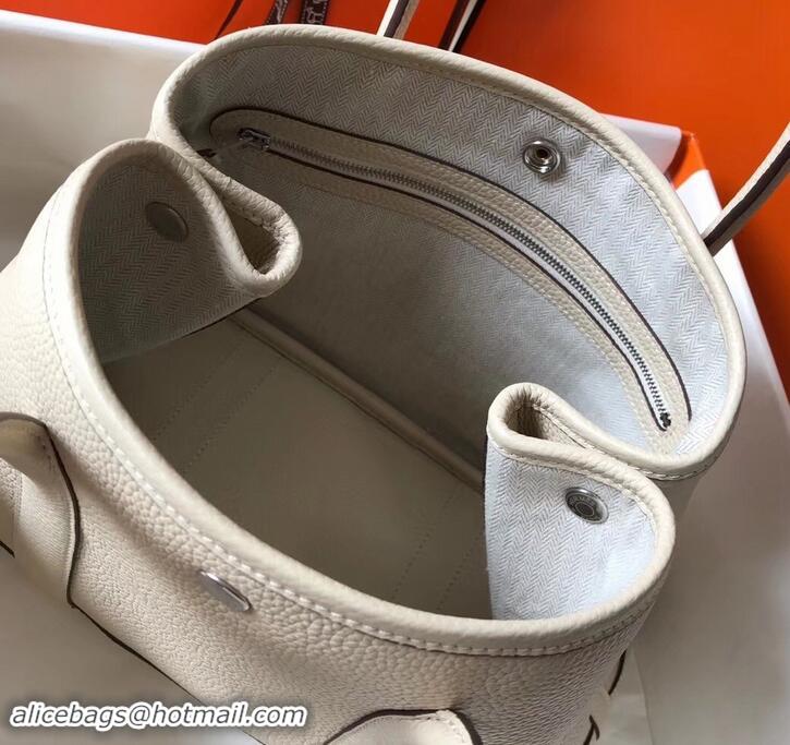  Top Design Hermes Calfskin Garden Party 30cm Bag 425011 Pearl Gray