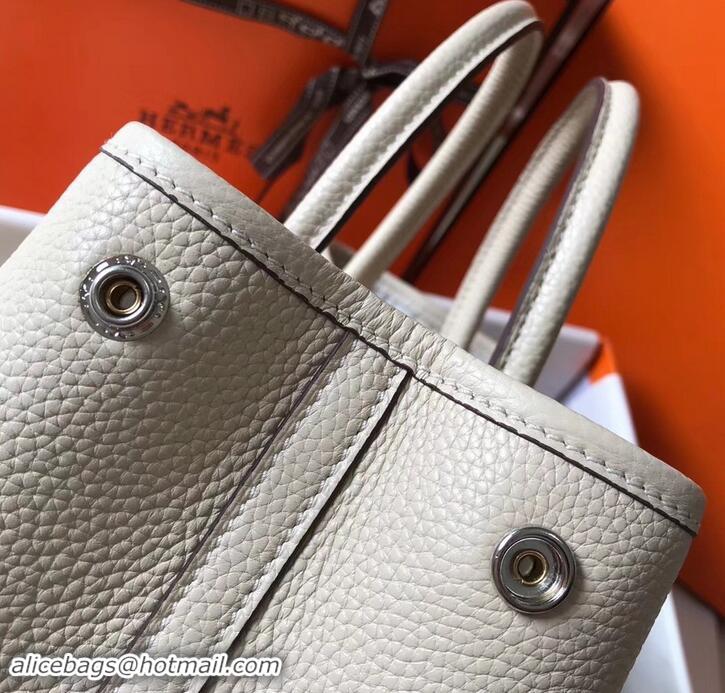  Top Design Hermes Calfskin Garden Party 30cm Bag 425011 Pearl Gray