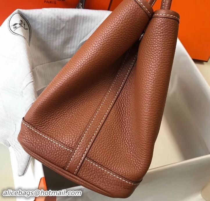 New Design Hermes Calfskin Garden Party 30cm Bag 425011 Brown