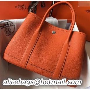 Cheap Price Hermes Calfskin Garden Party 30cm Bag 425011 Orange