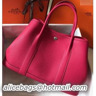 Super Quality Hermes Calfskin Garden Party 30cm Bag 425011 Fuchsia