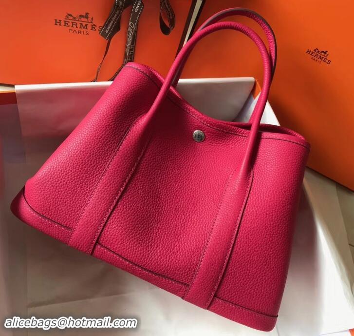 Super Quality Hermes Calfskin Garden Party 30cm Bag 425011 Fuchsia