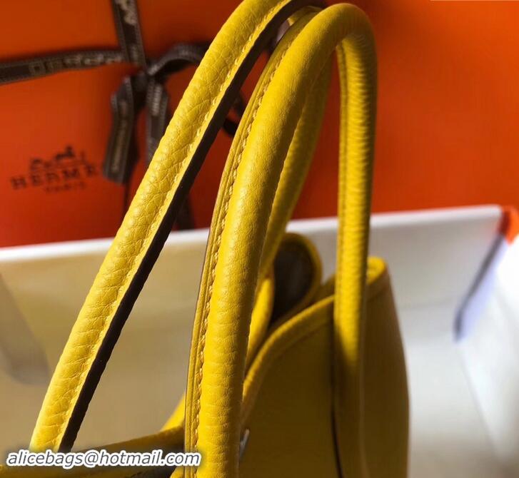 Imitation Hermes Calfskin Garden Party 30cm Bag 425011 Yellow