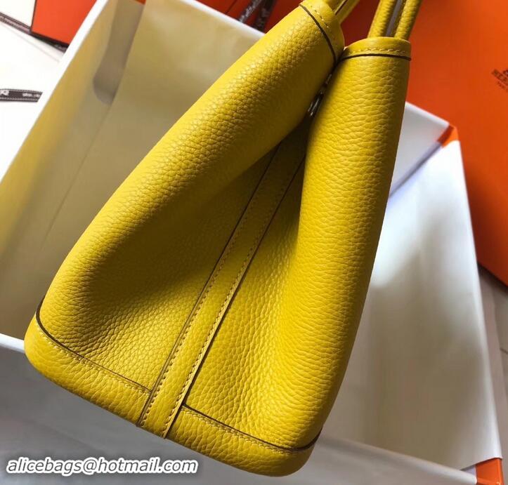 Imitation Hermes Calfskin Garden Party 30cm Bag 425011 Yellow